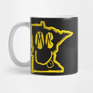 MN Eyes Minnesota Grunge Smiling Face Black background Mug